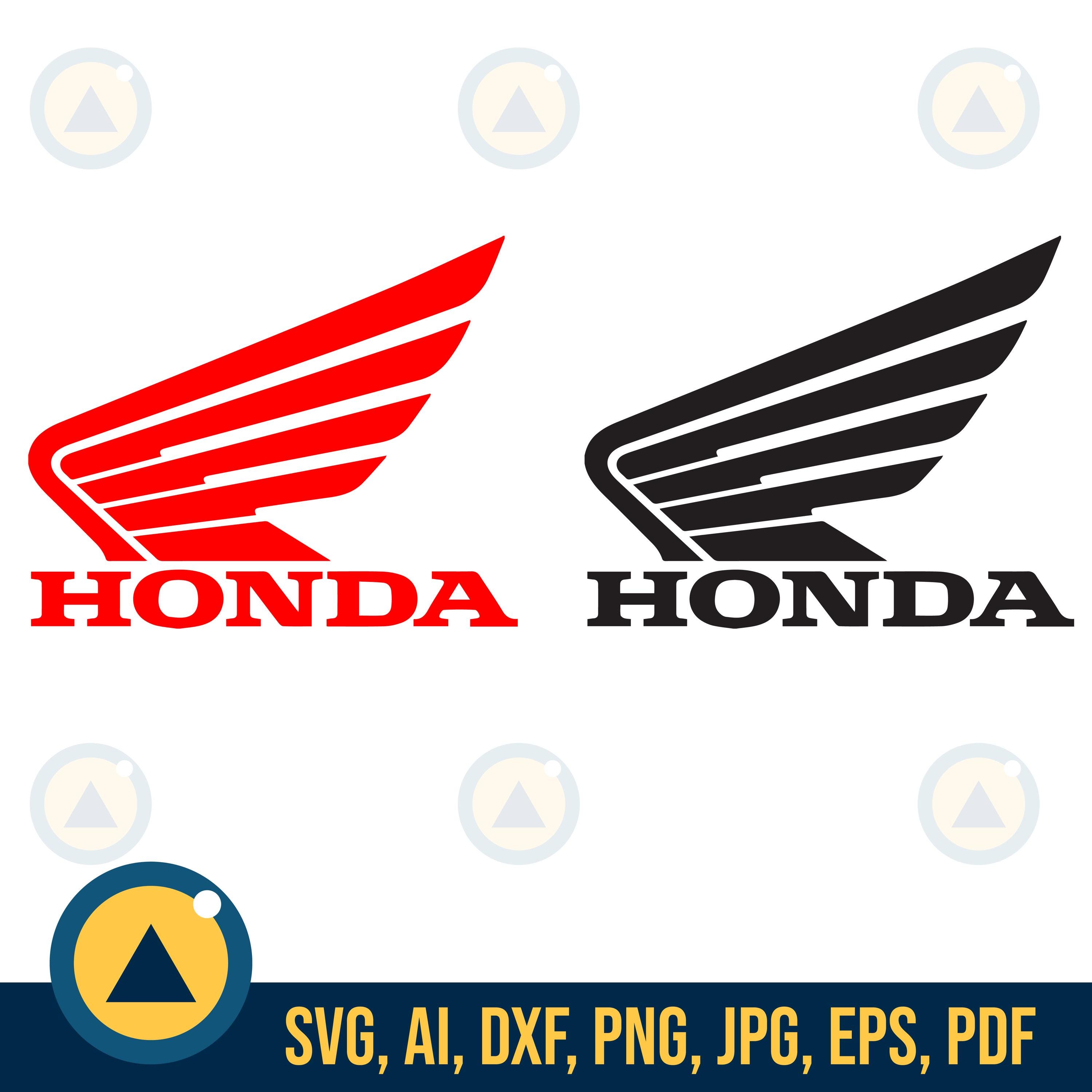 Autocollant Décalcomanie Imperméable Brillant - Logo Honda Wing - Sticker Moto/Voiture