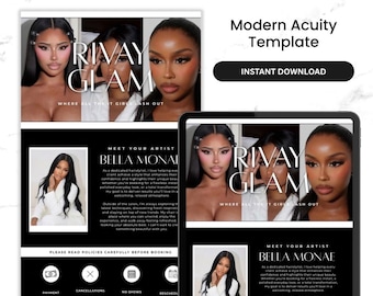 Acuity Scheduling Website Template Hairstylist, Lash Tech, Nail Tech Editable Booking Site Canva Template