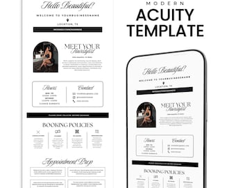 Acuity Scheduling Website Template Hairstylist, Lash Tech, Nail Tech Editable Booking Site Canva Template