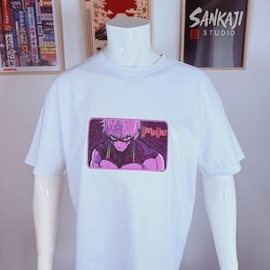 Oversized T-shirt Astral Warrior |  Geborduurd neonvechterontwerp | Op anime geïnspireerd shirt | Trendy streetwear