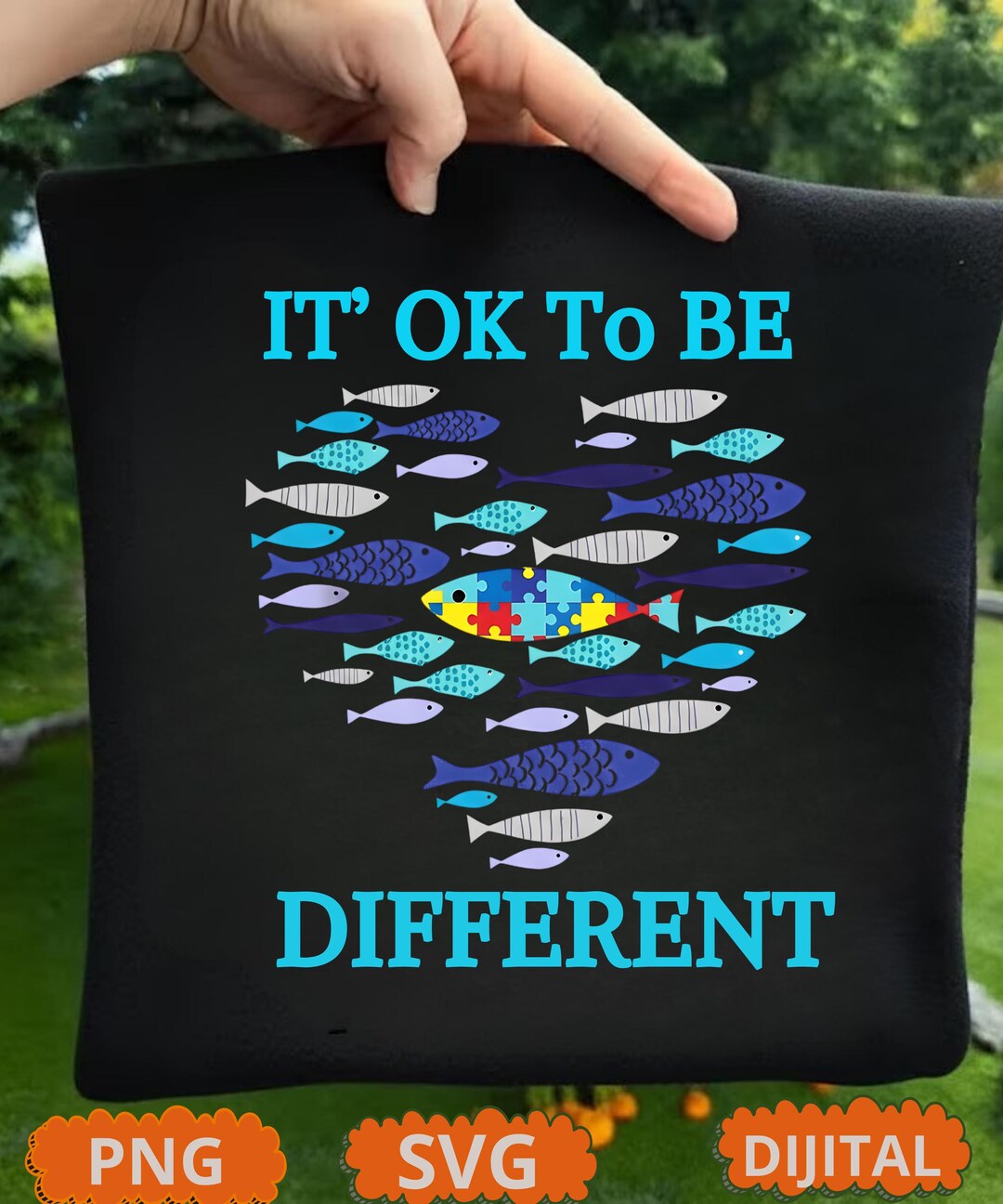 Autism Awareness Fish Puzzle PNG, Colorful Clipart (digital Download ...