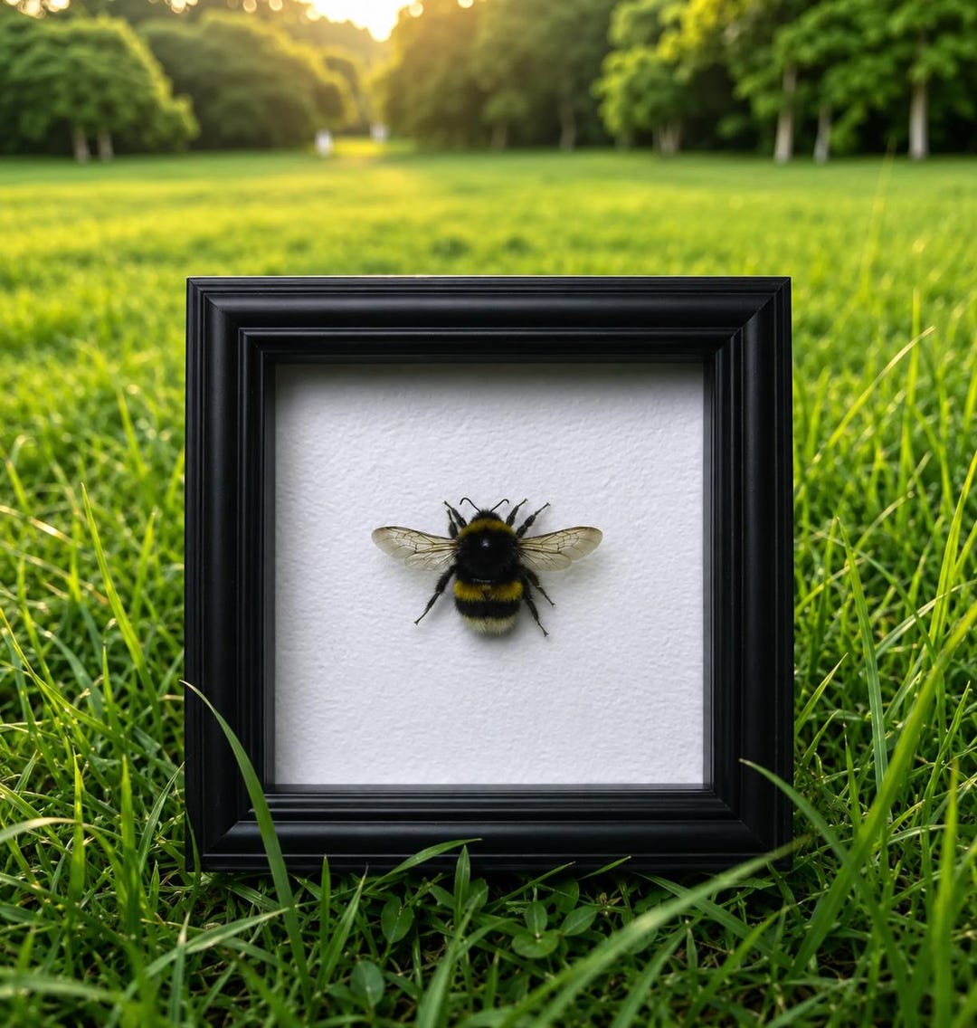 Real Bumblebee Specimen Frame Wall Art, Natural Insect Display ...
