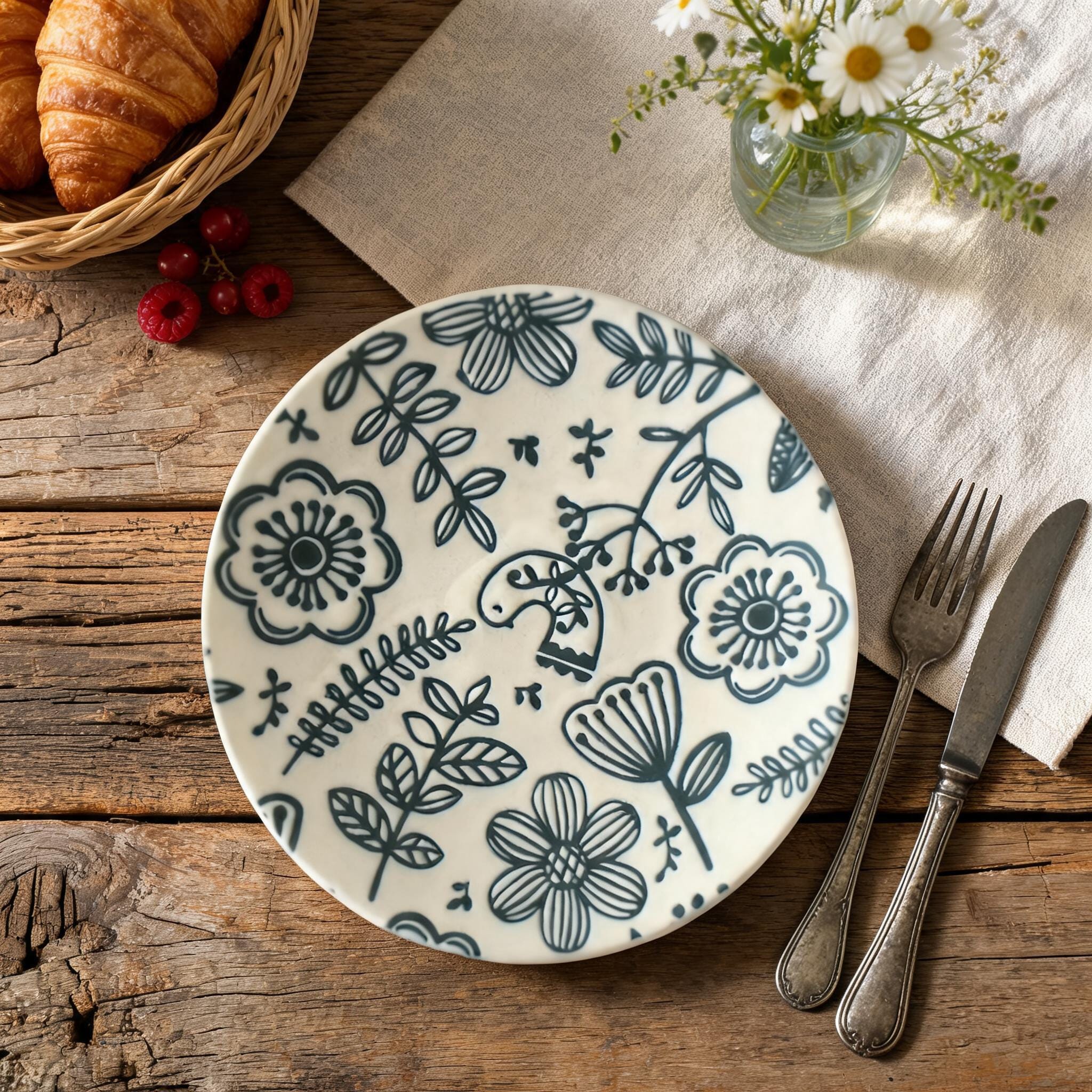 Blue nordic dinnerware - Etsy 日本