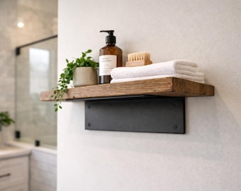 Soporte de estante de acero resistente / Estilo rústico, 17 pulgadas