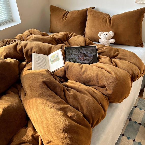 Gaveno Cavailia Teddy Bear Thermal Fleece Duvet Cover Set – Sherpa Quilted, Soft & Warm (All Sizes)