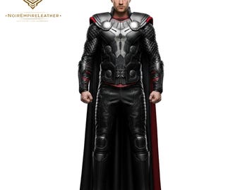 Premium Lambskin Leather Thor Cosplay Costume, Nordic God Armor for Men, Superhero Halloween Outfit, Custom Fit Avengers Movie Suit