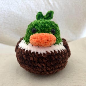 Mallard Duck Plush – Handmade Crochet Stuffed Animal Toy, Woodland Nursery Decor