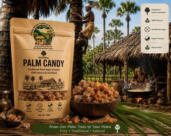 Natuurlijk palmsuikergoed | Palmsuikerkristallen | Traditioneel Indiaas zoetmiddel | Geen geraffineerde suiker | Veganistische zoetstof