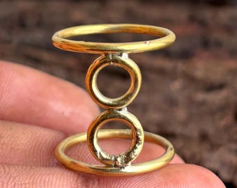 Handmade Brass Band Ring –  Minimalist Ring – Unisex Everyday Jewelry .