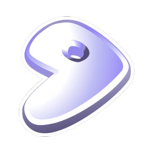 Gentoo Logo Sticker | Linux Gentoo Kiss-Cut Vinyl