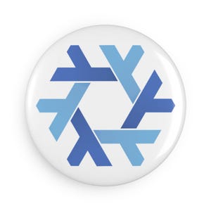 NixOS Logo Magnet | "Linux Schneeflocken"" Button."