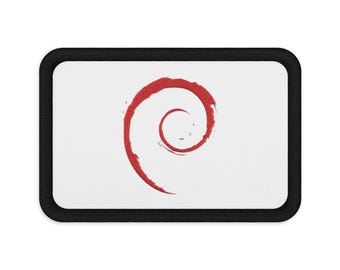 Debian Embroidered Logo Patch, Linux Backpack and Jacket Badge, Open Source Developer Gift