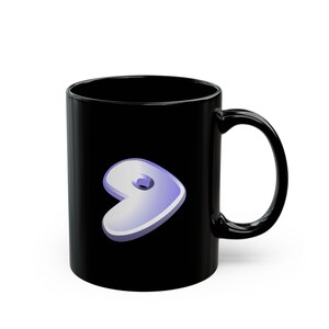 Gentoo Linux Mug - Black Ceramic Coffee Cup - Open Source Gift for Developers and Power Users