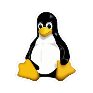 Tux Penguin Sticker, Kiss-Cut Vinyl Sticker | Linux Mascot Laptop Decal