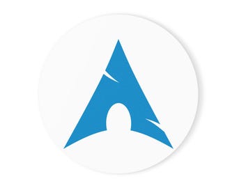 Arch Linux Coaster, Logo Drink Coaster for Developer Desk, Programmer and Sysadmin Gift