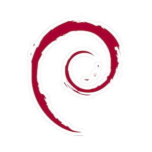 Debian Linux Swirl Logo Sticker | Kiss-Cut Stickers