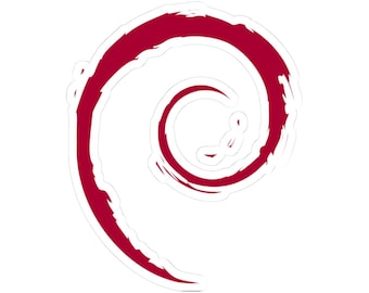 Pegatina de Linux, logotipo de Debian Swirl, vinilo troquelado para portátil.