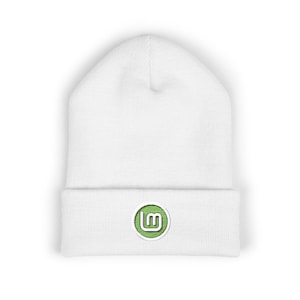 Gorro bordado Linux Mint / Gorro clásico con puños