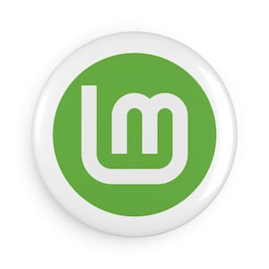 Linux Mint Magnet | Linux Mint Logo Round Button Magnet