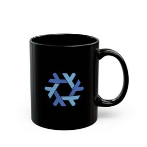 NixOS Mug - Black Ceramic Coffee Cup - Reproducible Linux Gift for Developers and Sysadmins