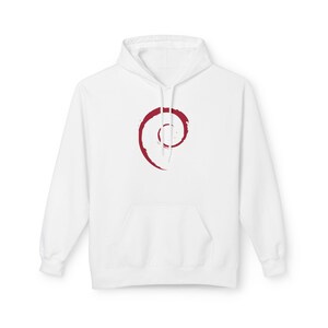 Linux Hoodie, Debian Logo Midweight Fleece Sweatshirt