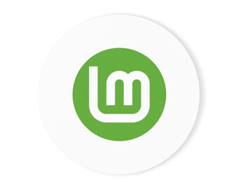 Linux Mint Coaster, Logo Drink Coaster for Developer Desk, Programmer and Sysadmin Gift
