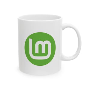 Linux Mint Logo Mug | Ceramic Coffee Cup, 11oz or 15oz