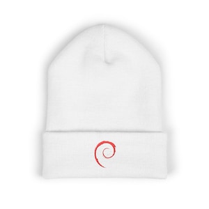 Debian Linux Swirl Logo Beanie | Cuffed Acrylic Knit