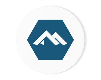 Alpine Linux Logo Coaster, Open Source Developer Desk Decor, Programmer and Sysadmin Gift