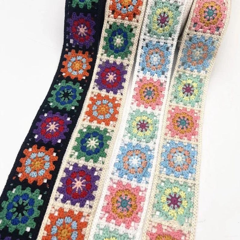 1 Yard Crochet Ribbon Lace Trim – Handmade Sewing Ribbon for Crafts ...