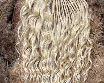 Blonde Brushable dreaded curls  , Anna curls