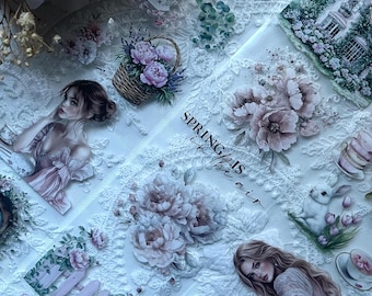 Romantische lente PET 3D-olietape