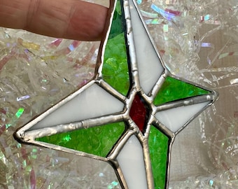 Christmas Star Stained Glass Ornament