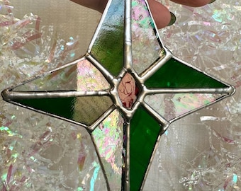 Christmas Star Stained Glass Ornament