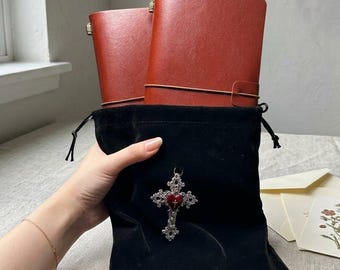 Sold Together, TN With Gift Bag ,Best Friend Matching Notebook, Budget Friendly Gift,Wine Red Leather Notebook