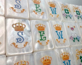 Pearlescent American Mahjong Set, Mother-of-Pearl Style Tiles , 160 Tiles with Jokers and Storage Bag