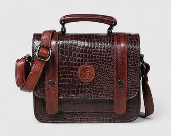 Full Grain Buffalo Leather Belt Bag, Unisex Crossbody Sling Travel Bag