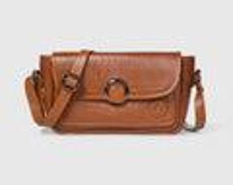 Woven Genuine Leather Crossbody Bag, Structured Mini Shoulder Purse, Adjustable Strap