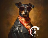 Custom Rockstar Pet Portrait, Custom Dog Art, Pet Lover Gift, Dog Painting Portraits,  Pet Memorial Art, Personalized Digital Dog Portraits