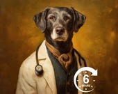 Custom Pet Portrait Digital Download | Oil Painting Style Pet Art | Personalized Dog or Cat Portrait | Printable Pet Gift
