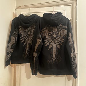 Custom Arcane Vi Tattoo Hoodie, Painted with Bleach