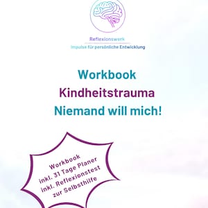 Reflexions Workbook 14 Seiten,"Nicht gewollt sein", Stärkung von Selbstvertrauen, Selbstwertgefühl, emotionale Sicherheit, Emotionen heilen