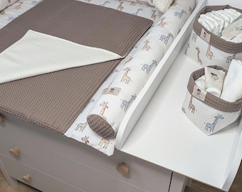 LITTLE GIRAFFE Changing Mat Set | Changing Table Mat | Changing Table Set | Changing Pad | Baby Gift for Birth | Nursery | Handmade