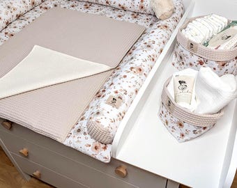 Floral Changing Mat Set | Changing Table Mat | Changing Table Set | Changing Pad | Baby Gift for Birth | Nursery | Handmade