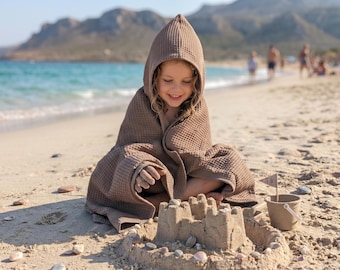 Hooded bath towel for babies | Children's bath towel | Hooded towel | Waffle pique | Baby towel | Gift for newborns