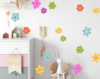 Flower Wall Decals, Floral Wall Decals, Flower Wall Stickers, Flower Decals, Pattern Wallpaper, Girls Room, Nursery Decal