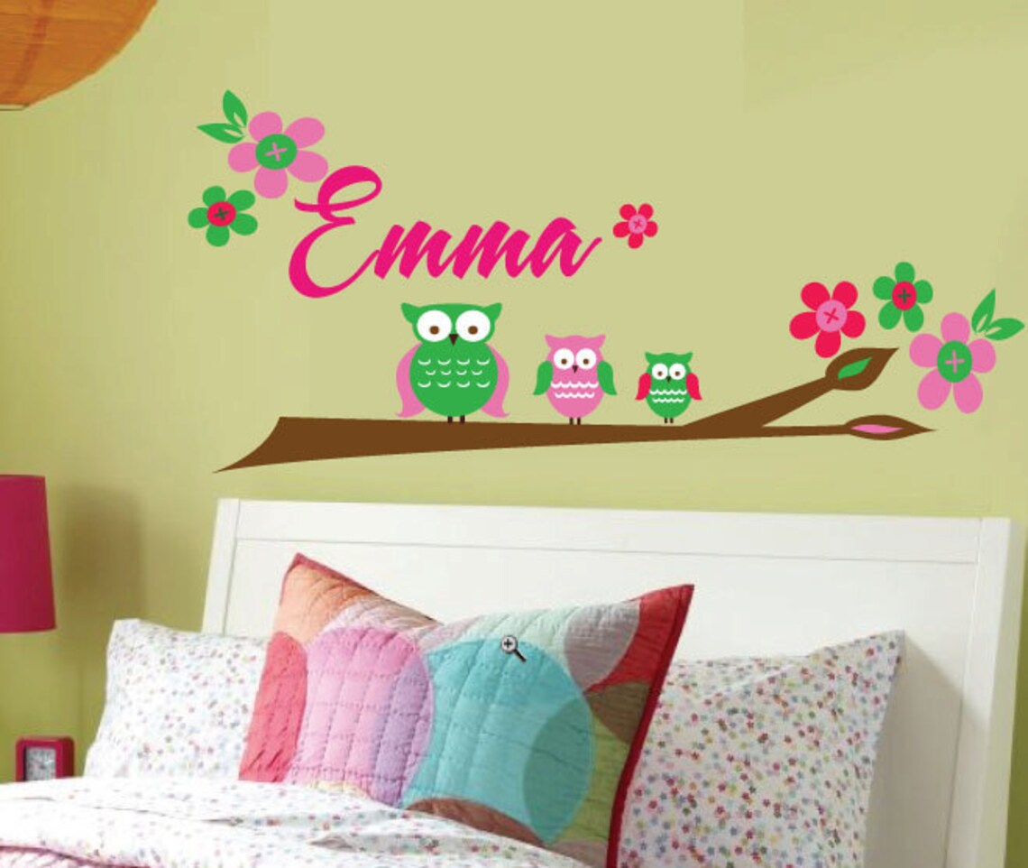 Tree Wall Decal Childrens Wall Decals Monogram Decal Etsy