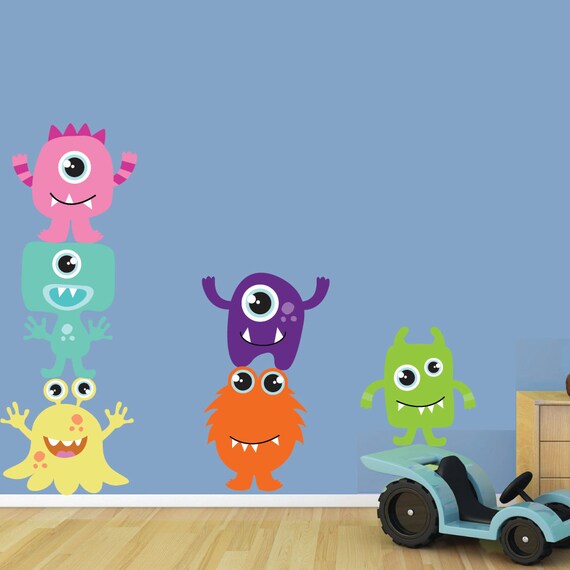 Items similar to Monsters Wall Decal Reusable Wall Decal EXTRA LARGE
