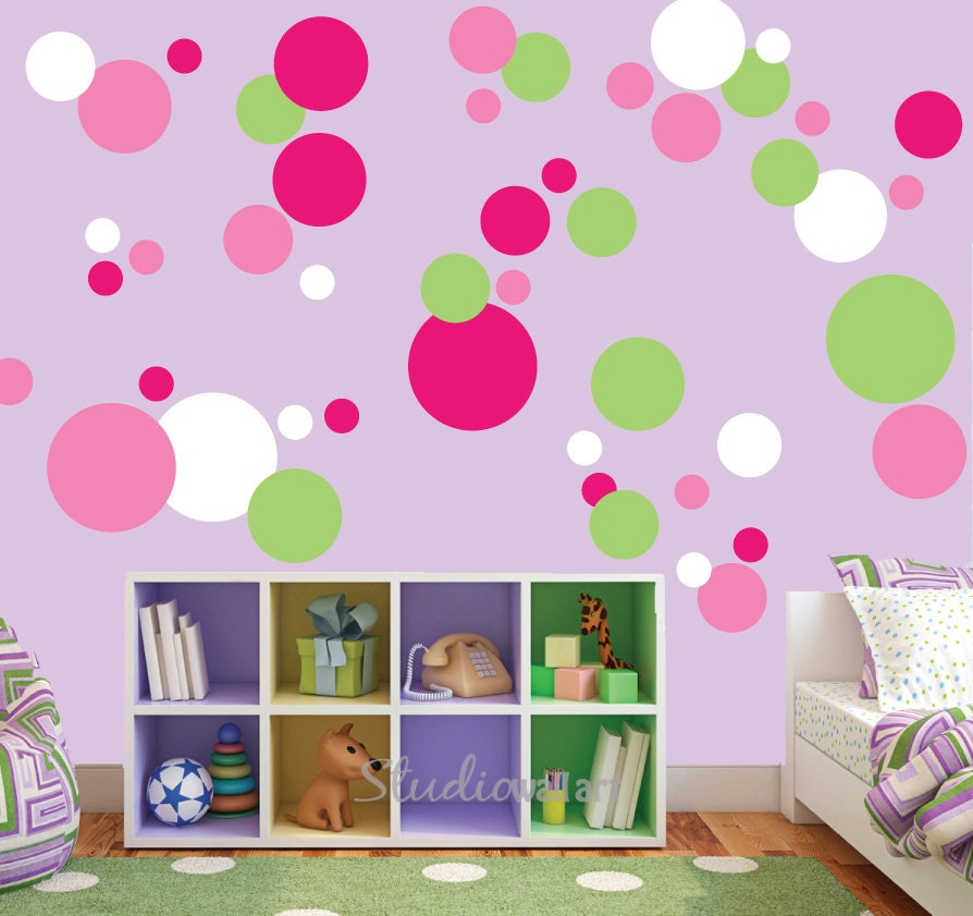 REUSABLE Circle Decals Reusable Circle Wall Decals Etsy