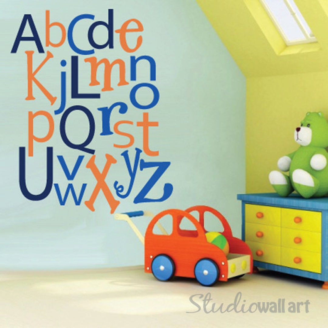 Alphabet Wall Decal LARGE SET Sk306swa Etsy